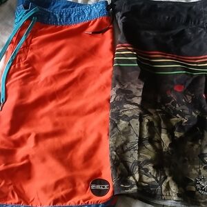 Mens Size 34 Large ONeil Hyperfreak Hybrid Surf Shorts Lot Of 2 Rare Old School